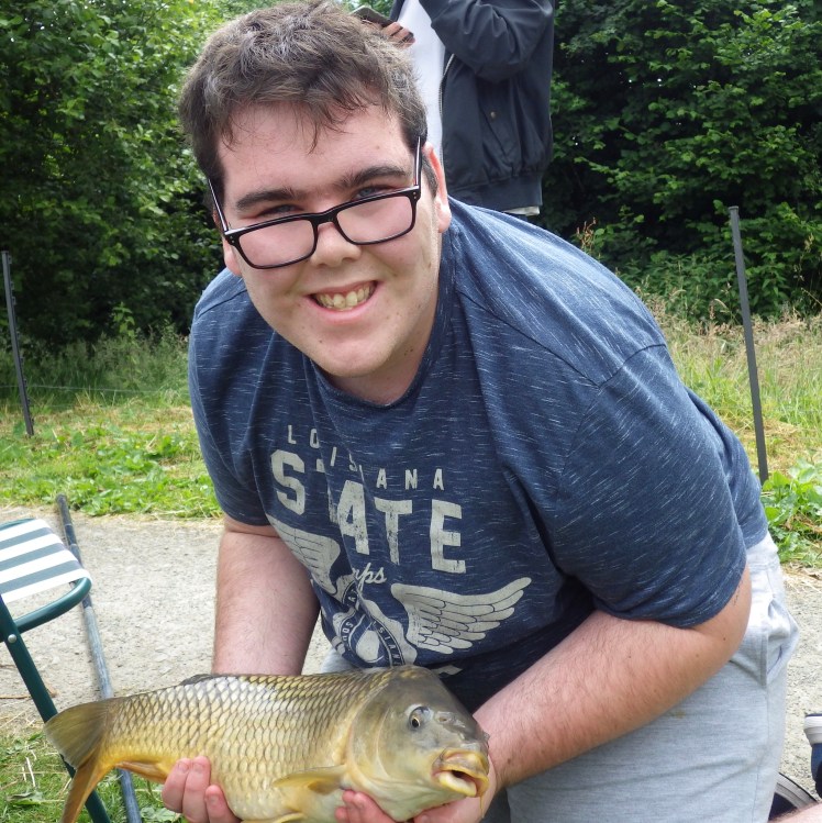 His first ever fish.