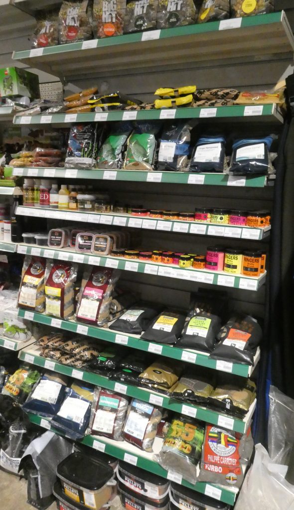 Fishing bait from Wye Valley Country Store, Monmouth and Chepstow.